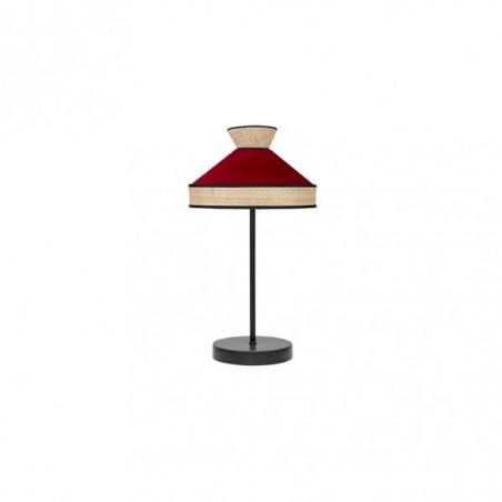 Sobremesa Fabrizio 1xe14 Natural/rojo 45x20x20 Cm