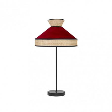 Sobremesa Alto Fabrizio 1xe27 Natural/rojo 61x30x30 Cm