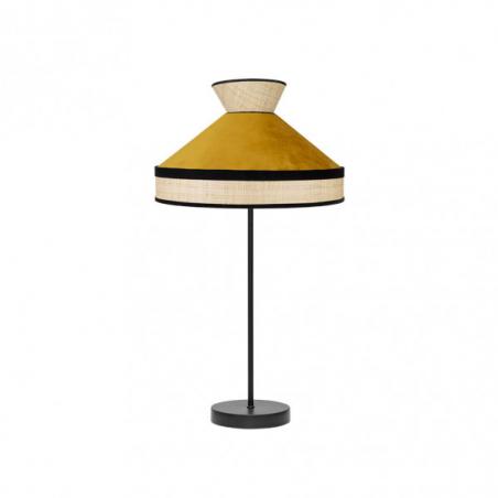 Sobremesa Alto Fabrizio 1xe27 Natural/yema 61x30x30 Cm