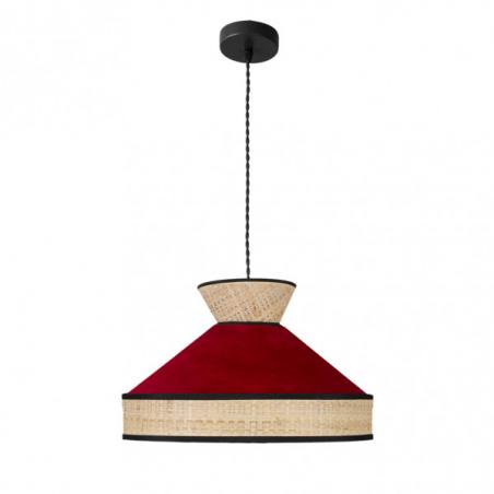 Colgante Fabrizio 1xe27 Natural/rojo Regx40x40 Cm