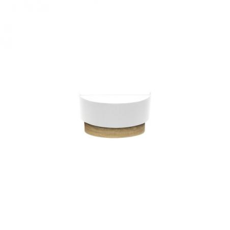 Aplique Tania 1xe27 Blanco/madera Clara 15x30x16 Cm