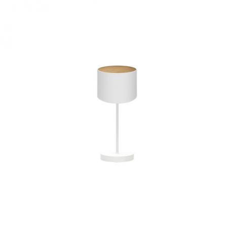 Sobremesa Tania 1xe14 Blanco/blanco-madera Clara 42x17x17 Cm