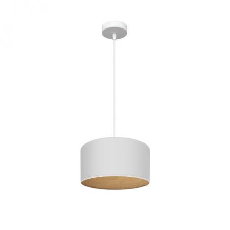 Colgante Tania 1xe27 Blanco/blanco-madera Clara Regx30x30 Cm
