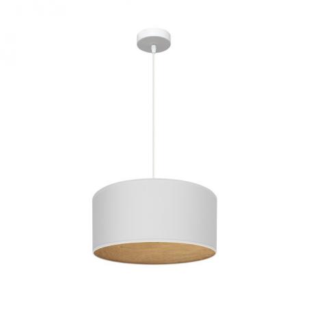 Colgante Tania 1xe27 Blanco/blanco-madera Clara Regx40x40 Cm