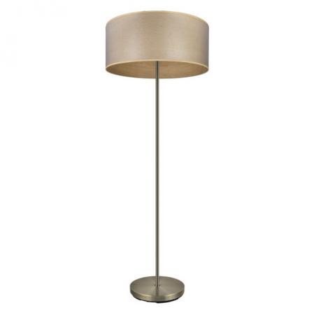 Pie Salon Tania 1xe27 Cuero/madera Clara 162x40x40 Cm