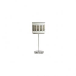 Sobremesa Ivanna 1xe14 Niquel/blanco-madera Gris 43x17x17 Cm