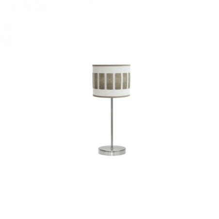 Sobremesa Ivanna 1xe14 Niquel/blanco-madera Gris 43x17x17 Cm