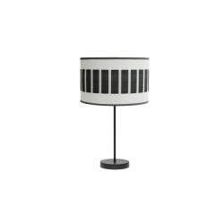 Sobremesa Alto Ivanna 1xe27 Negro/blanco-madera Negra 62x30x30 Cm