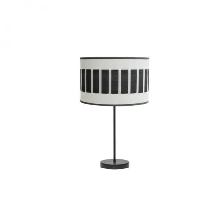 Sobremesa Alto Ivanna 1xe27 Negro/blanco-madera Negra 62x30x30 Cm