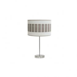 Sobremesa Alto Ivanna 1xe27 Niquel/blanco-madera Gris 62x30x30 Cm