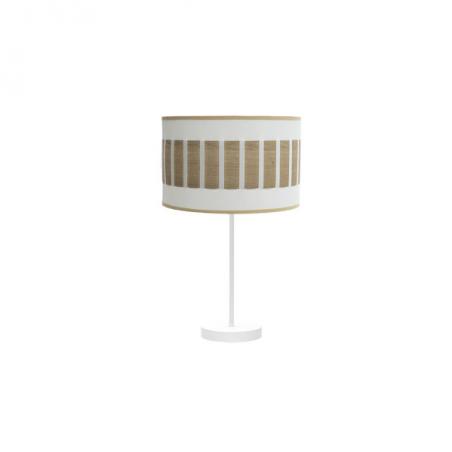 Sobremesa Alto Ivanna 1xe27 Blanco/blanco-madera Clara 62x30x30 Cm