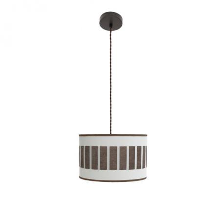 Colgante Ivanna 1xe27 Marron/blanco-oxido Regx30x30 Cm