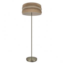 Pie Salon Natalia 1xe27 Cuero/saco-beis 164x40x40 Cm