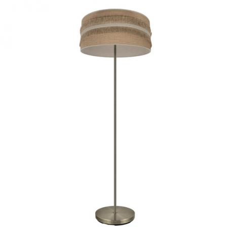 Pie Salon Natalia 1xe27 Cuero/saco-beis 164x40x40 Cm