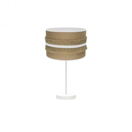 Sobremesa Grande Natalia 1xe27 Blanco/saco-blanco 62x30x30 Cm