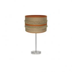 Sobremesa Grand Natalia 1xe27 Niquel/saco-naranja 62x30x30 Cm