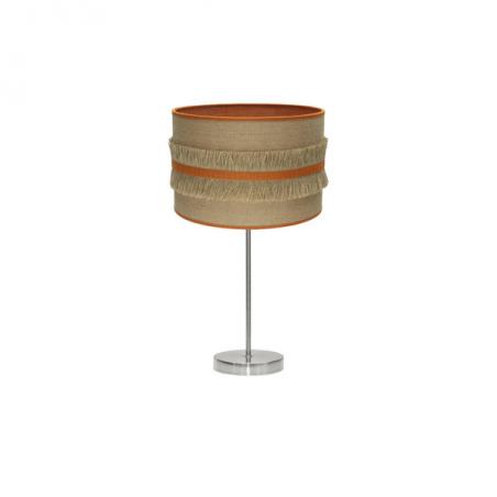 Sobremesa Grand Natalia 1xe27 Niquel/saco-naranja 62x30x30 Cm