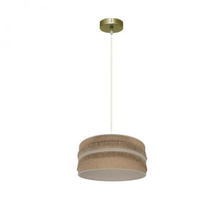 Colgante Natalia 1xe27 Cuero/saco-beis Regx30x30cm