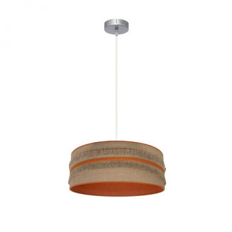 Colgante Natalia 1xe27 Niquel/saco-naranja Regx40x40 Cm