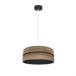 Colgante Natalia 1xe27 Negro/saco-negro Regx40x40 Cm