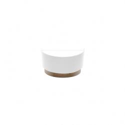 Aplique Tatiana 1xe27 Blanco-madera Oscura 17x30x15 Cm
