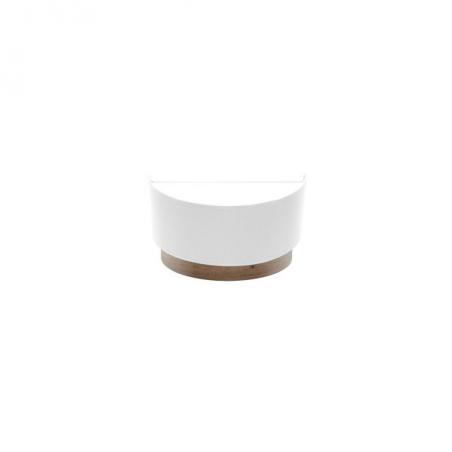 Aplique Tatiana 1xe27 Blanco-madera Oscura 17x30x15 Cm