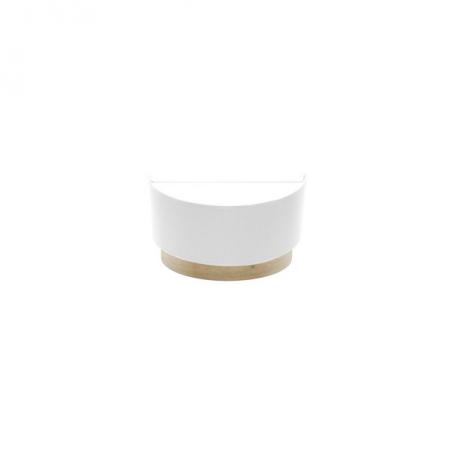 Aplique Tatiana 1xe27 Blanco-madera Clara 17x30x15 Cm