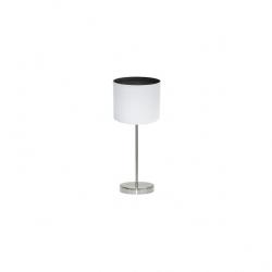 Sobremesa Tatiana 1xe14 Niquel/blanco-mad.Negra 42x17x17 Cm