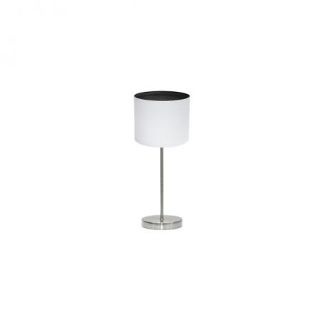 Sobremesa Tatiana 1xe14 Niquel/blanco-mad.Negra 42x17x17 Cm