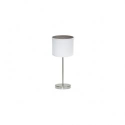Sobremesa Tatiana 1xe14 Niquel/blanco-mad.Gris 42x17x17 Cm