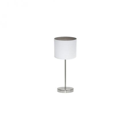 Sobremesa Tatiana 1xe14 Niquel/blanco-mad.Gris 42x17x17 Cm