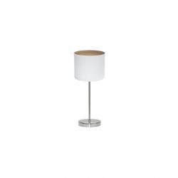 Sobremesa Tatiana 1xe14 Niquel/blanco-mad.Clara 42x17x17 Cm