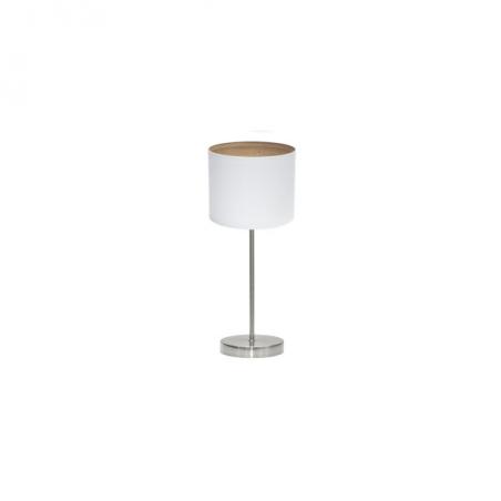 Sobremesa Tatiana 1xe14 Niquel/blanco-mad.Clara 42x17x17 Cm