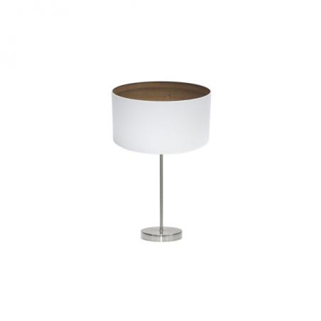 Sobremesa Tatiana 1xe27 Niquel/blanco-mad.Oscura 63x30x30 Cm