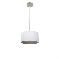 Colgante Tatiana 1xe27 Niquel/blanco-mad.Gris Regx30x30 Cm
