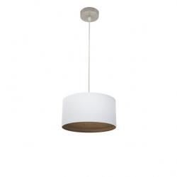 Colgante Tatiana 1xe27 Niquel/blanco-mad.Oscura Regx30x30 Cm
