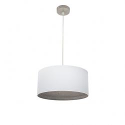 Colgante Tatiana 1xe27 Niquel/blanco-mad.Gris Regx40x40 Cm