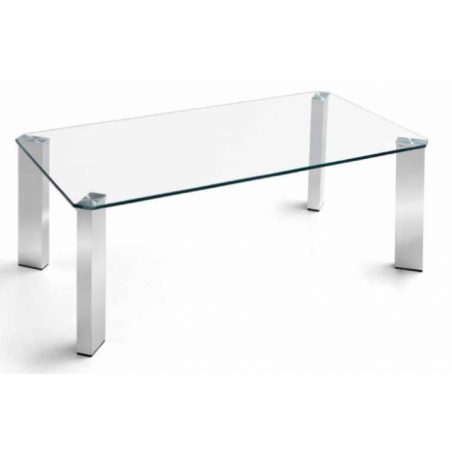 Mesa Centro Acero - Cristal...