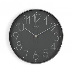 RELOJ PARED DE ALUMINIO GRIS