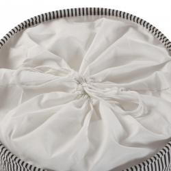 CESTO ROPA CON TAPA NEGRA
