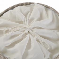 CESTO ROPA CON TAPA BEIGE