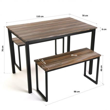 SET MESA CON DOS BANCOS