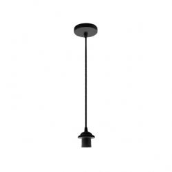 Armazon Colgante Disco P/pantalla Negro 1xe27 REgx10x10 Cm