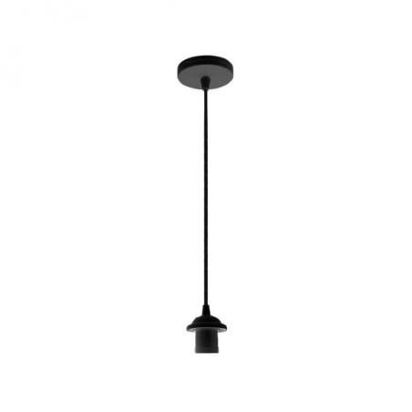Armazon Colgante Disco P/pantalla Negro 1xe27 REgx10x10 Cm