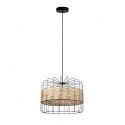 Colgante Zenda 1xe27 Forja/ratan Regx45x45 Cm