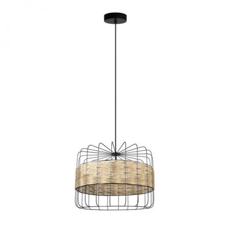 Colgante Zenda 1xe27 Forja/ratan Regx45x45 Cm