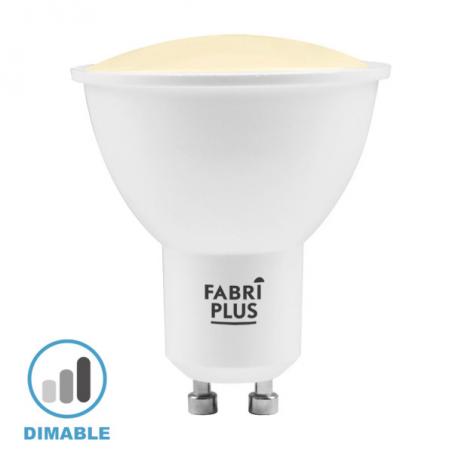 Bombilla Gu10 Dicroica 8w 3000k Fabriplus Dimable 760lm 5,8x4,9x4,9 Cm