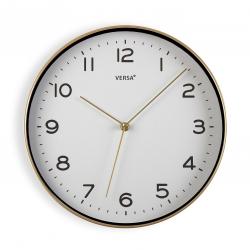 RELOJ BLANCO MARCO DORADO
