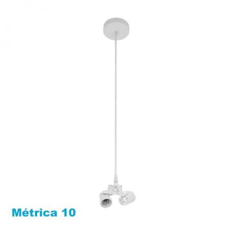 Arm. Colgante Cara 3xe27 Blanco M10 Regx10x10 Cm