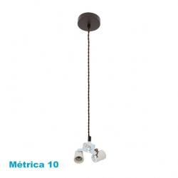 Arm. Colgante Cara 3xe27 Marron M10 Regx10x10 Cm